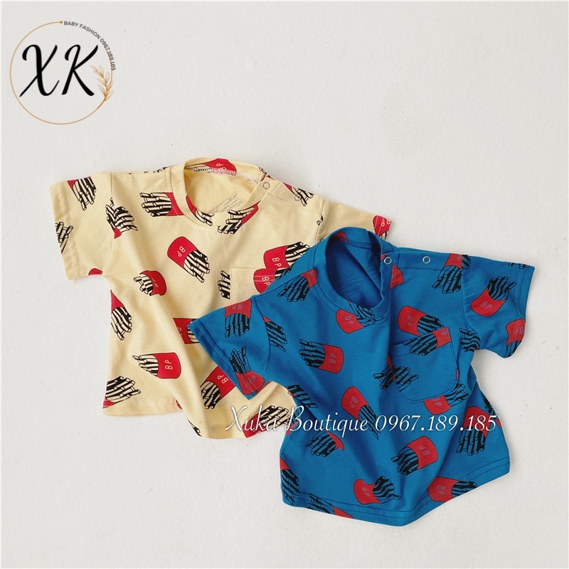 Bộ Quần Áo Cộc Tay Bé Trai Bé Gái Xuka Boutique Set Quần Áo Trẻ Em Đáng Yêu Quảng Châu Cao Cấp