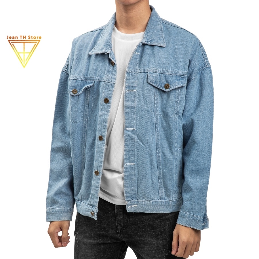 Áo khoác jean trơn unisex bò nhiều màu TH Store cá tính chống nắng ulzzang - SIÊU HOT