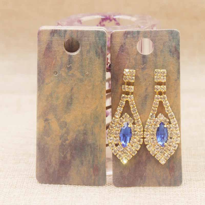 Set 100 Giấy In Màu Kích Thước 4*9cm Đựng Bông Tai Thẻ