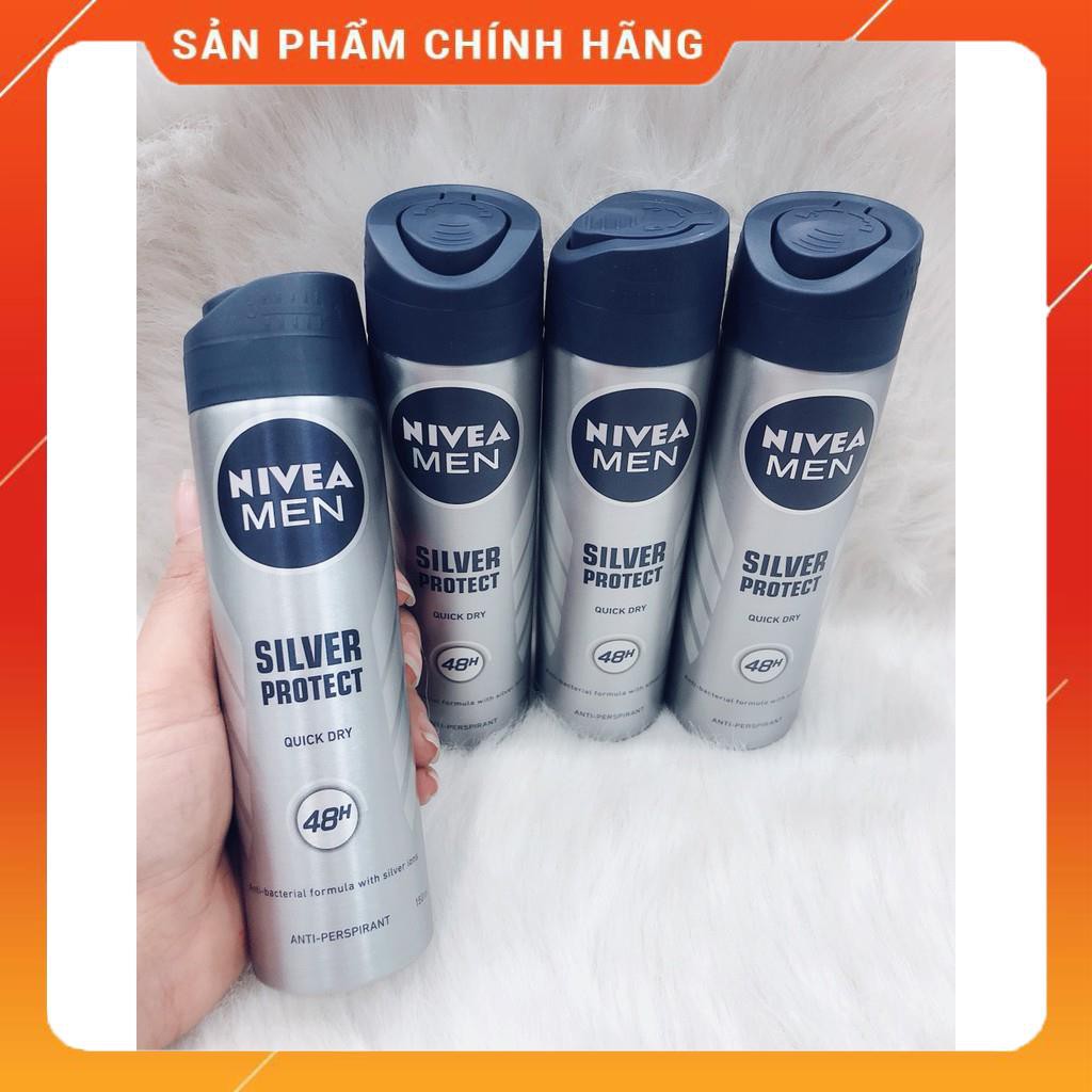 Xịt Ngăn Mùi Nivea Men Phân Tử Bạc