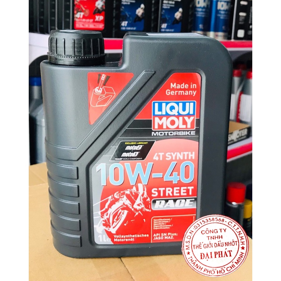 Dầu nhớt nhập khẩu 100% Liqui moly 10w40 street race chai 1L
