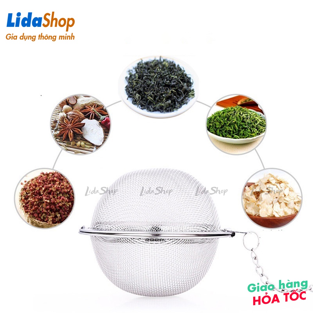 Túi lọc trà inox 304 Lidashop, dụng cụ lọc trà lọc gia vị bằng INOX an toàn tiện lợi