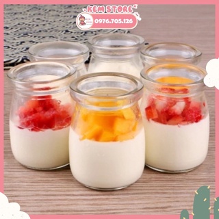 Hũ thủy tinh làm sữa chua (100ml), hũ thủy tinh làm caramen cao cấp