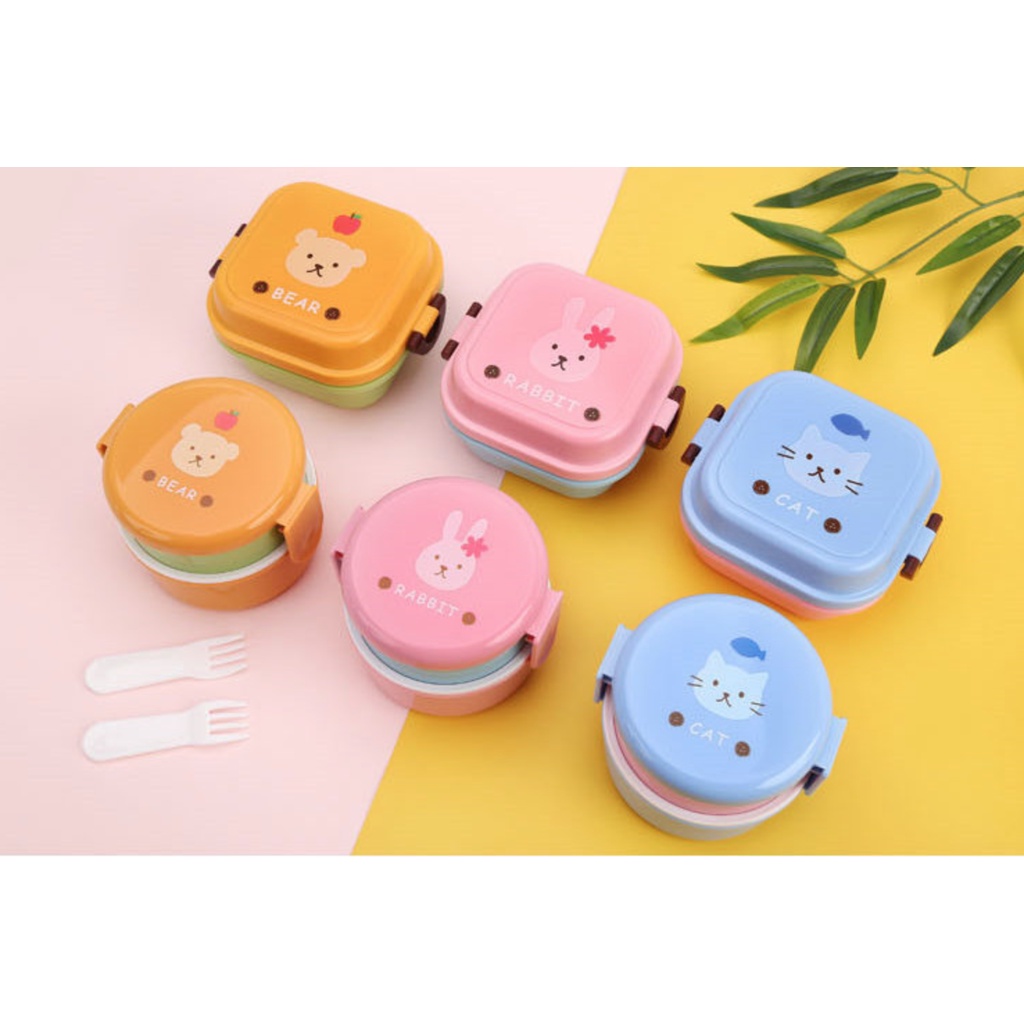 Hộp bento mini vuông hoặc tròn cho bé