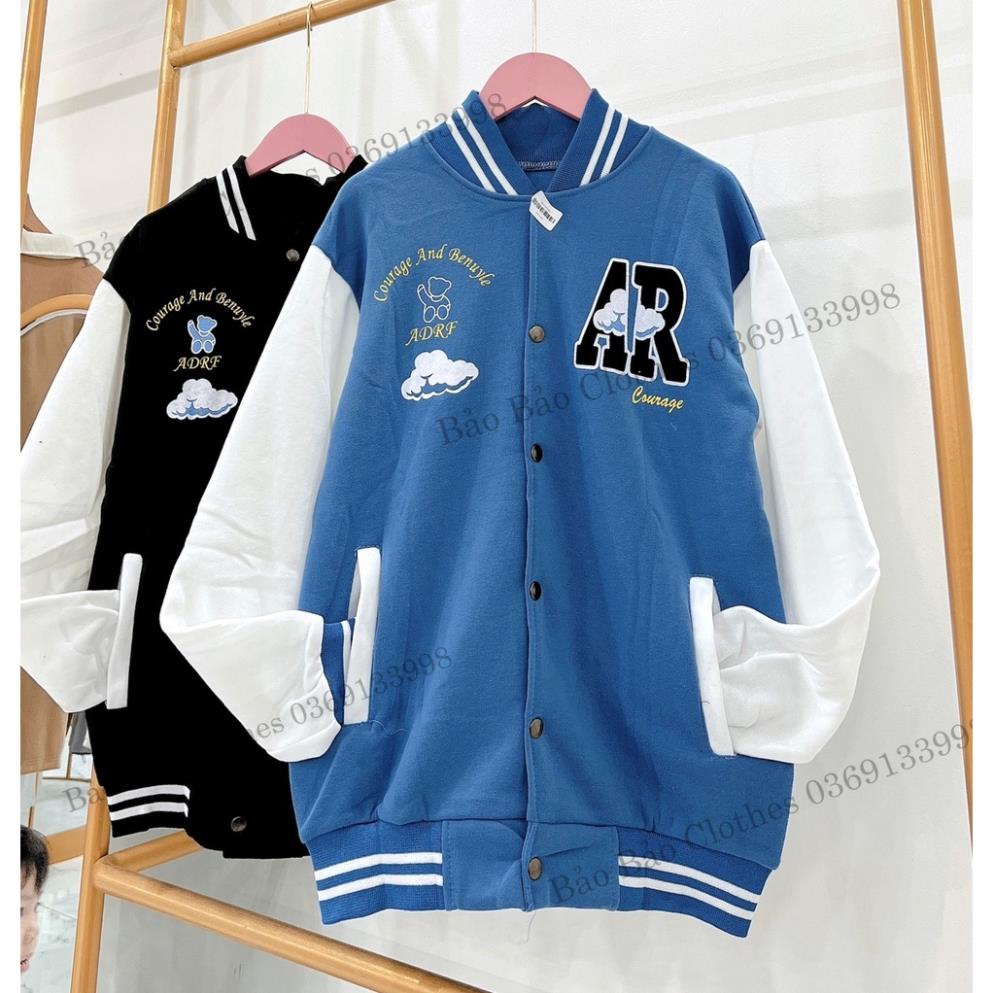 Áo Khoác Nỉ Nam Nữ Form Rộng Chữ AR Con Gấu Vải Dày Mịn Thoáng Mát Thiết Kế Thời Trang Kiểu Dáng Năng Động