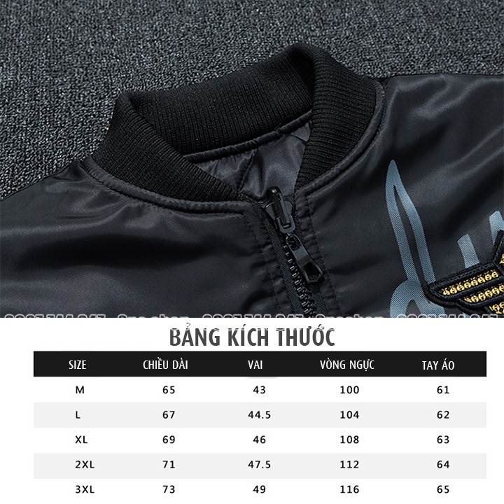 Áo khoác bomber nam kiểu pilot MA1 mặc được 2 mặt chần bông dày mặc ấm - AK2005