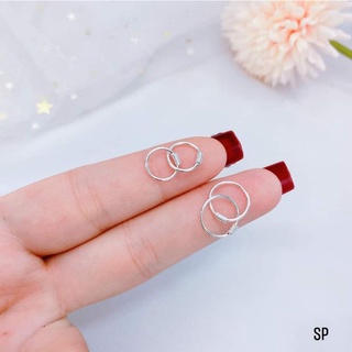 Bông tai bạc ta nguyên chất trơn cho bé-BÔNG TAi CÔNG CỐNG-VÒNG TÀU