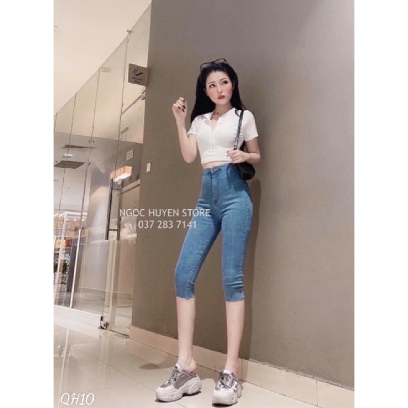 Quần jeans nữ lửng cực đẹp. size  S M L XL.Sỉ 100k