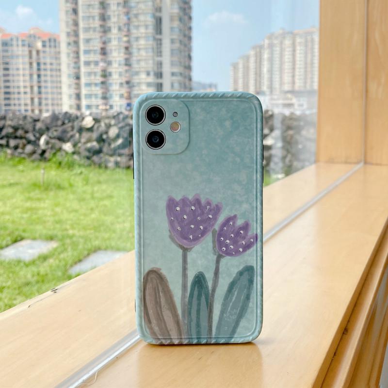 Ốp lưng in hoa xinh xắn cho Iphone 12 11 Pro Max Xr Xs Max 8 7 Plus