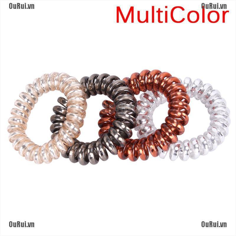 Set 1 / 5 Dây Buộc Tóc Cao Su Bện Dây Điện Thoại