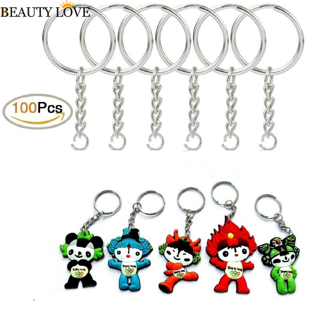 Set 100 Vòng Kim Loại Gắn Móc Khóa / Dây Chuyền Đa Năng Tiện Dụng