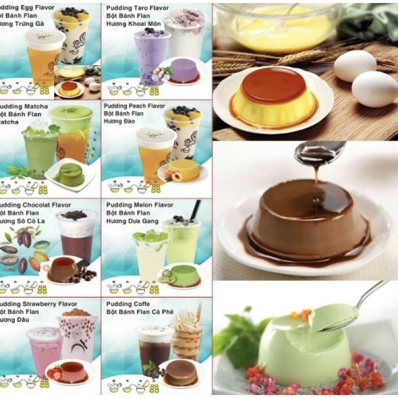 Bột bánh Flan Pudding Dou Xian 100g (Tách từ túi 1kg)
