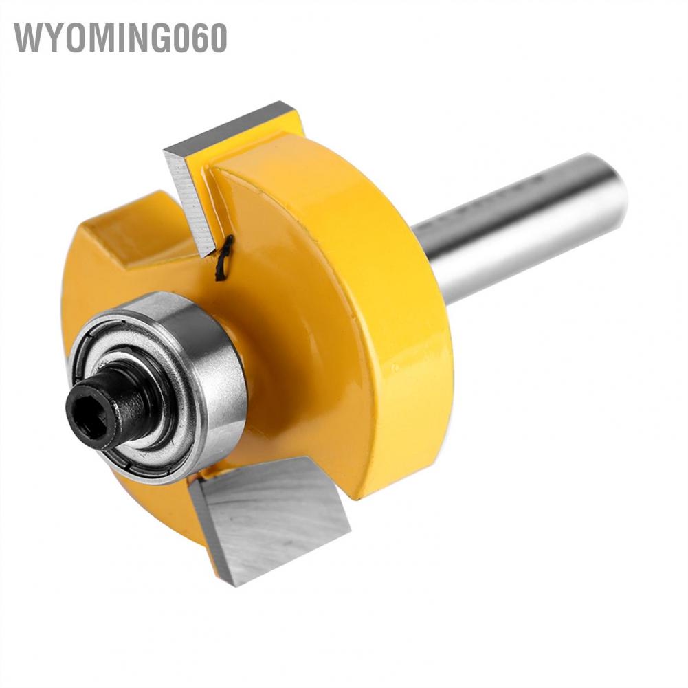 [Hàng Sẵn] 1/2 &quot;H - 1/4&quot; Shank Bộ định tuyến Rabbet Bit với 7 vòng bi được đặt cho Ván ép ván dăm gỗ rắn 【Wyoming060】