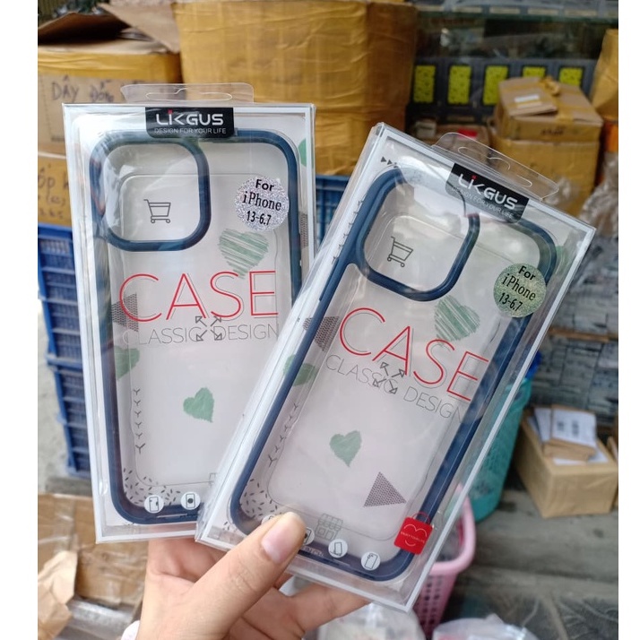 ỐP lưng Likgus Lưng trong viền màu iPhone 13/13 Pro/13 Pro Max Chính hãng