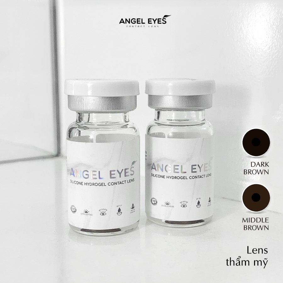 [LOẠI TỐT] Lens thẩm mỹ che khuyết điểm Angel Eyes dành cho mắt bị đục thủy tinh thế, kéo mây, cườm