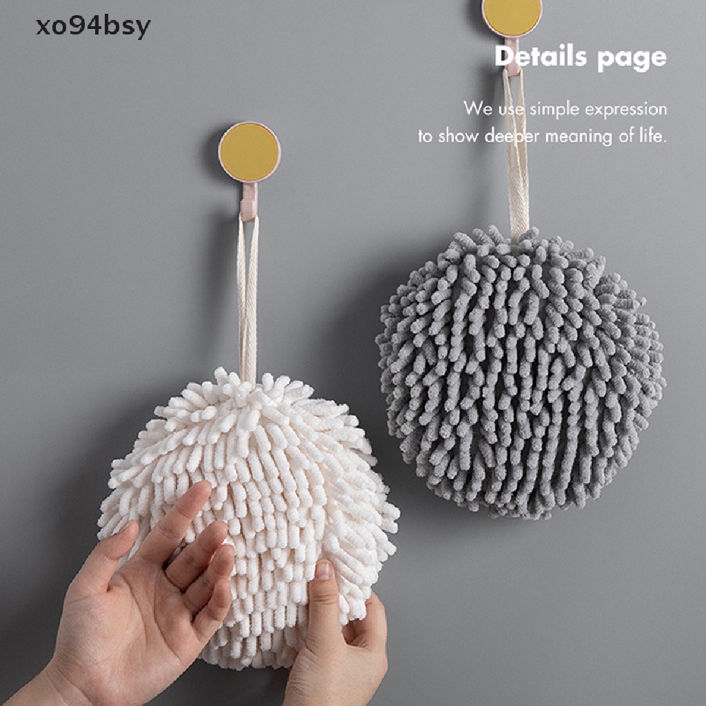 Khăn Lau Tay Nhà Bếp / Nhà Tắm Bằng Sợi Chenille Nhanh Khô Kèm Dây Treo Tiện Dụng xo94bsy