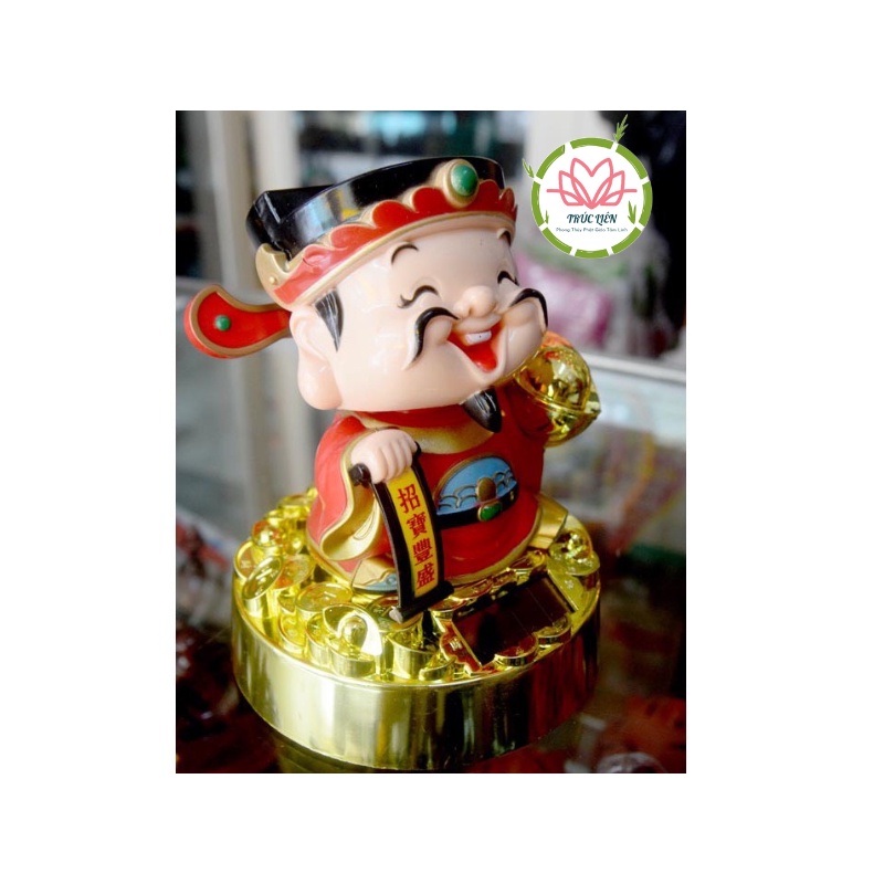 THẦN TÀI GẬT ĐẦU NĂNG LƯỢNG MẶT TRỜI ĐẾ TRÒN ĐỂ BÀN/Ô TÔ