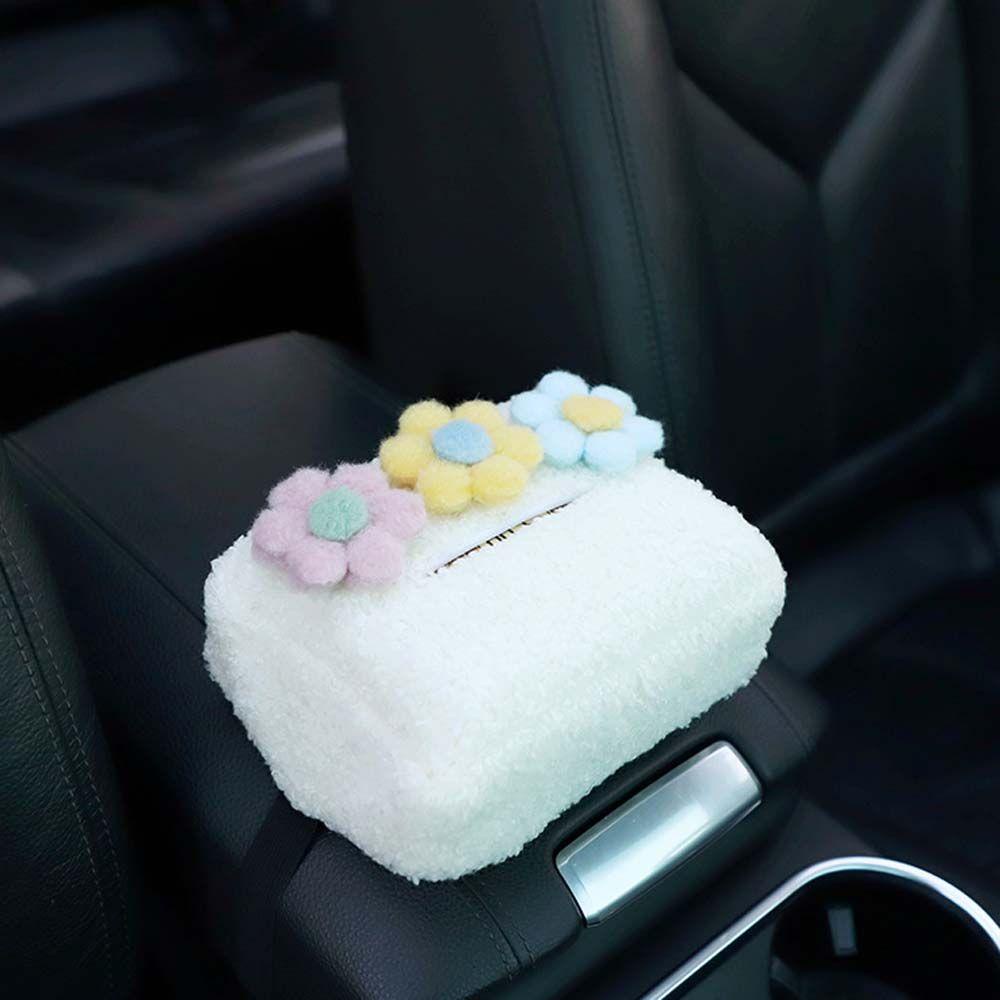 Hộp Đựng Khăn Giấy Bằng Lông Nhung Mềm Mại Sáng Tạo Trang Trí Ghế Ngồi Xe Hơi