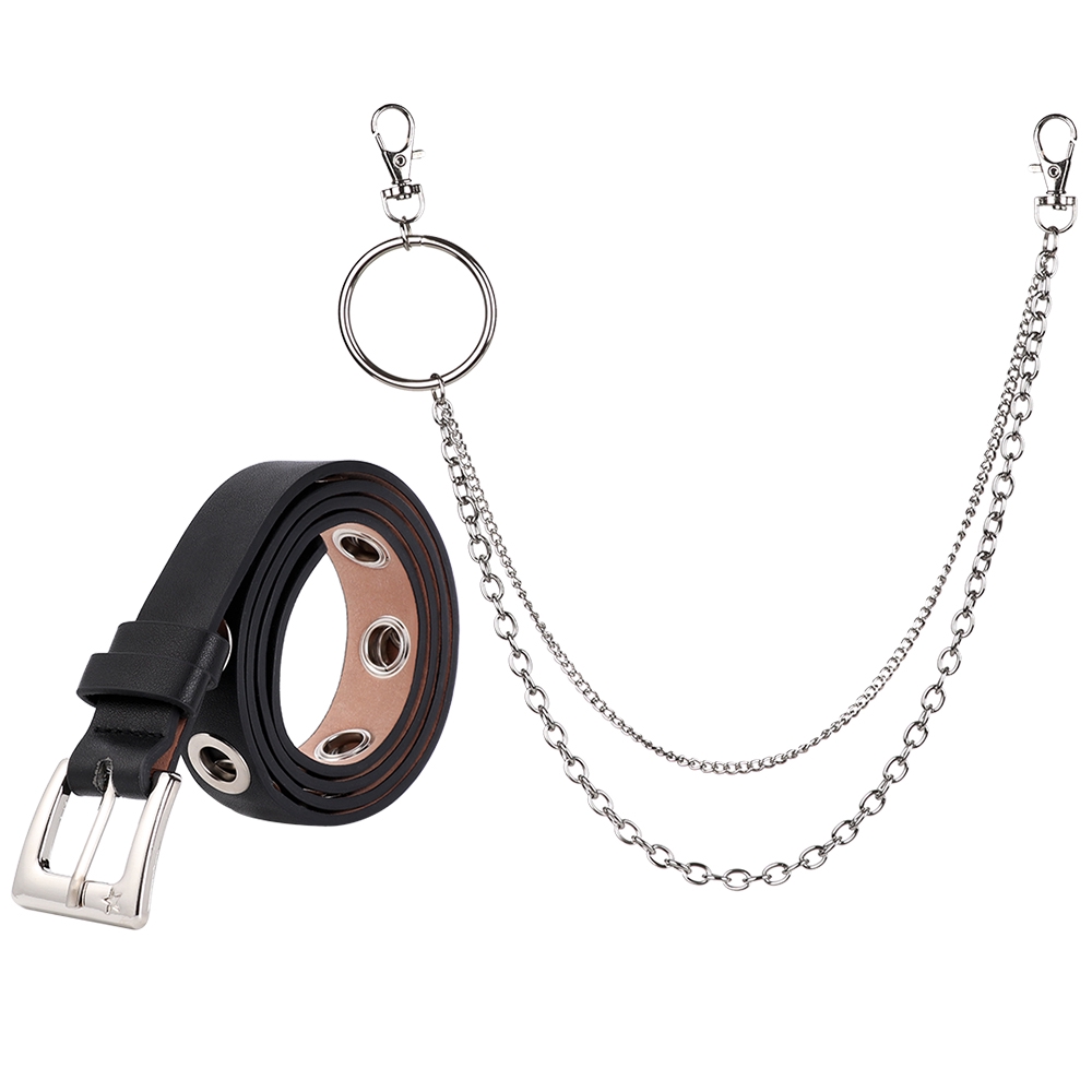 Thắt Lưng Kim Loại Phối Tua Rua Phong Cách Punk Rock