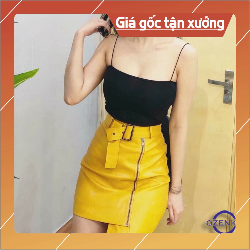 Áo 2 dây sợi bún/Áo ống croptop thun gân đẹp 100% cotton đen trắng , áo croptop ôm mặc trong siêu mát