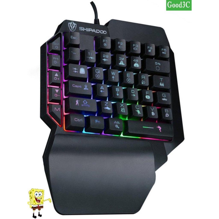 Small Keyboard One-Handed Game Membrane Keyboard Left Hand Keyboards