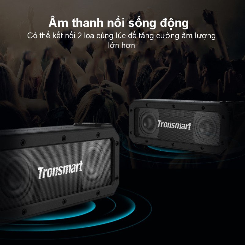 [Mã ELMS9 giảm 6% đơn 300K] Loa Tronsmarts Element Force + Loa Bluetooth 40W chống nước IPX7 - BẢO HÀNH 12 THÁNG