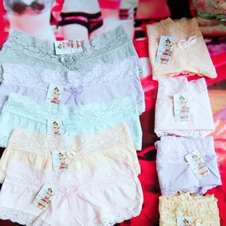 Quần lót (combo 10 quần lót cotton lụa phối ren)