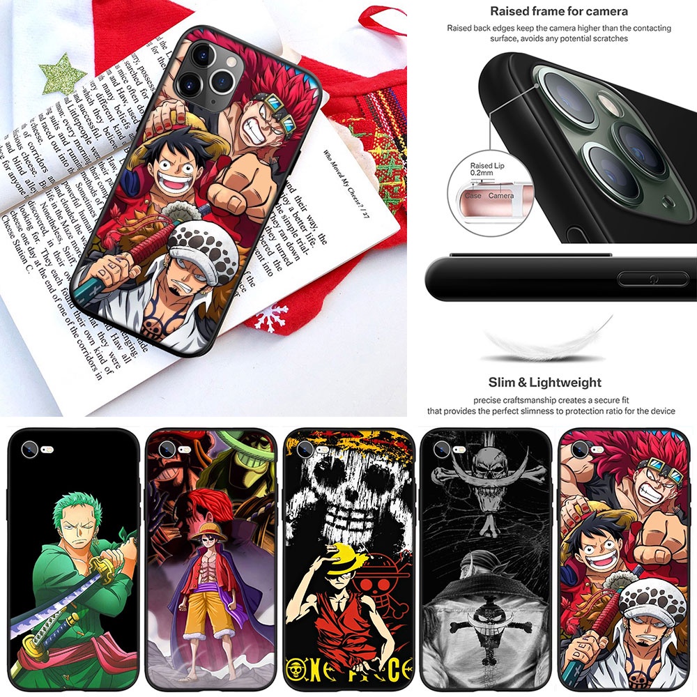 Ốp Điện Thoại Hình Luffy One Piece Cho iPhone 13 12 Pro Max Mini XS Max X IJ11