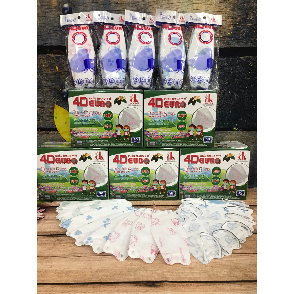 Khẩu Trang 4D Euro Cho Bé Tiêu Chuẩn KF94