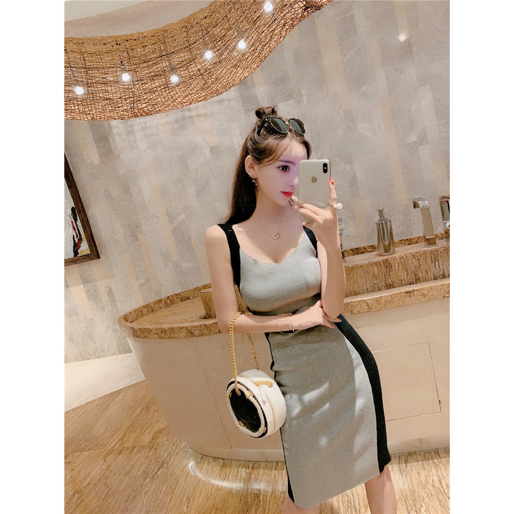 Đầm body ❄ FREESHIP ❄ Váy 2 dây phối màu thời trang XIXO - DAM0013 | BigBuy360 - bigbuy360.vn