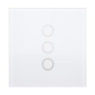 Aodu 433MHz White 1 2 3 Channel 86 Wall Touch Remote Control Switch Wireless RF Transmitter Tempered