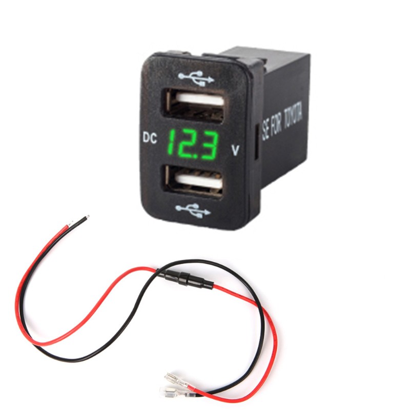 Củ Sạc Hai Cổng Usb 4.2a Cho Xe Hơi Toyota