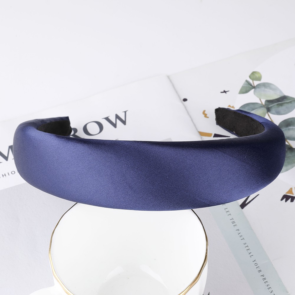 Băng Đô Vải Satin Màu Trơn Phong Cách Hàn Quốc