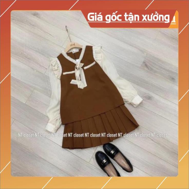VÁY NỮ SUÔNG ĐUÔI CÁ XẾP LY TAY VOAN TRẮNG - Mẫu mới 2021 - ANHStore