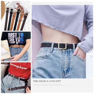 Thắt lưng basic không đục lỗ siêu chắc phối khóa kẹp thời trang Hàn Quốc cho nữ Xịn dễ mĩx phối đồ