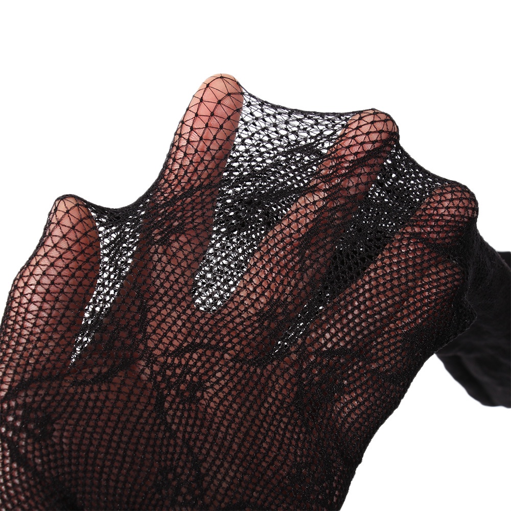 Quần Tất Lưới Màu Đen Họa Tiết Hoa Hồng Phong Cách Gothic Retro Dành Cho Nữ