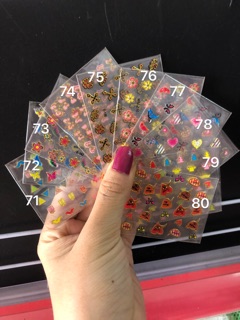 Sticker Dán móng nhỏ mẫu từ 1-90 (ib số)