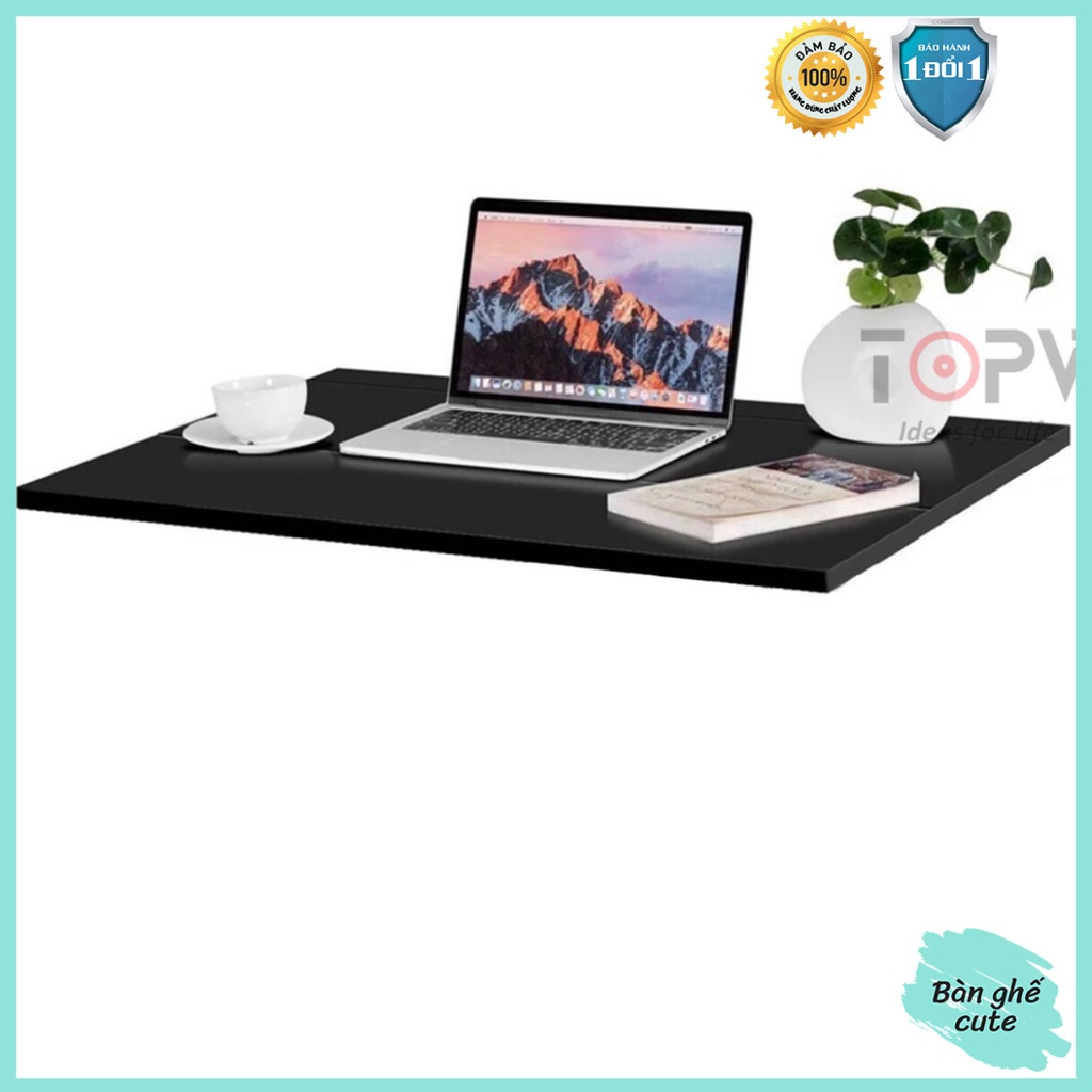 Bàn treo tường gấp gọn gỗ thông minh TopV xếp mini gắn tường làm việc bàn học laptop giá rẻ Bàn Ghế Cute