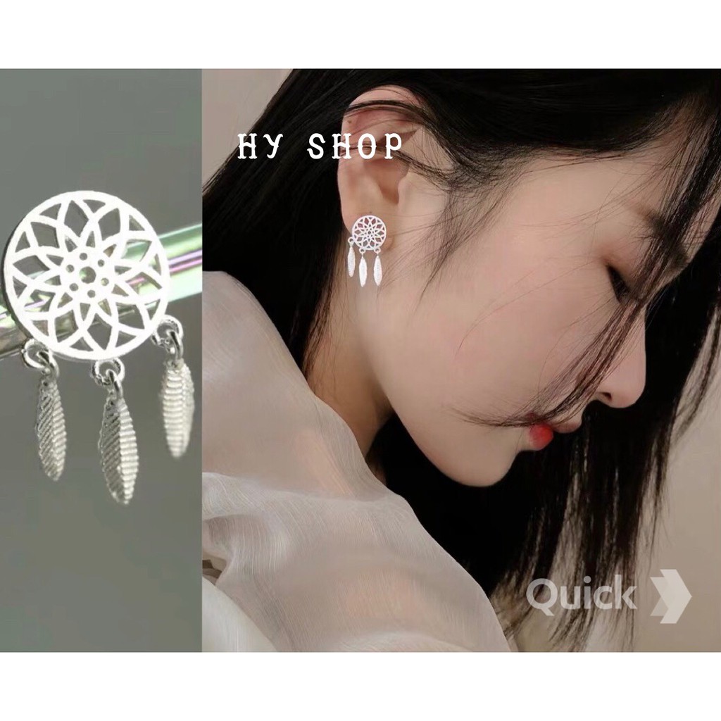 bông tai dreamcatcher nhỏ xinh xắn