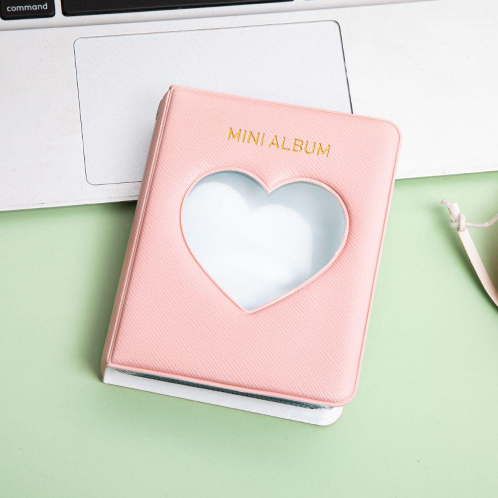 Album Đựng Ảnh / Thẻ Mini Nhiều Màu Sắc Họa Tiết Trái Tim Rỗng