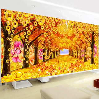 Tranh đính đá kim cương đa sắc ABC Rừng Cây Tiền Vàng DF2677