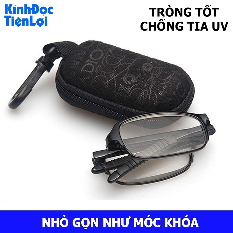 Kính lão Kính viễn gập xếp tiện lợi Kính đọc móc khóa