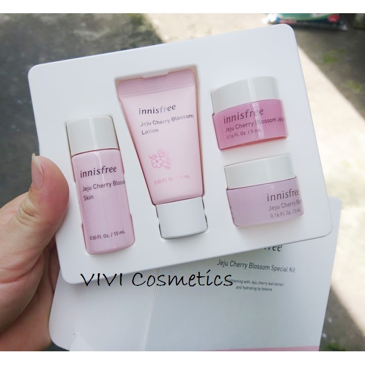 [GIÁ HỦY DIỆT] BỘ KIT dưỡng da hoa đào Innisfree Cherry Blossom Special Kit (4sp)