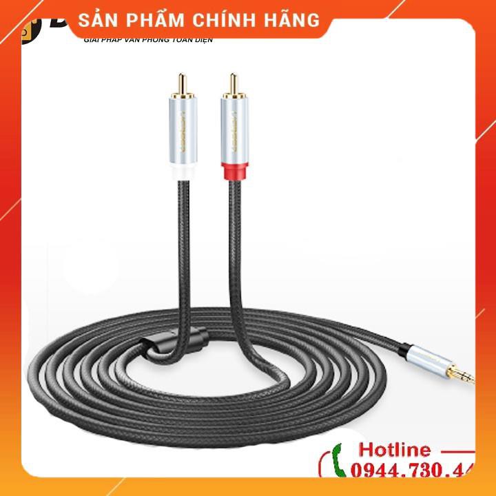 Cáp loa 3.5mm sang 2 đầu AV 5m bọc lưới UGREEN 40845 dailyphukien