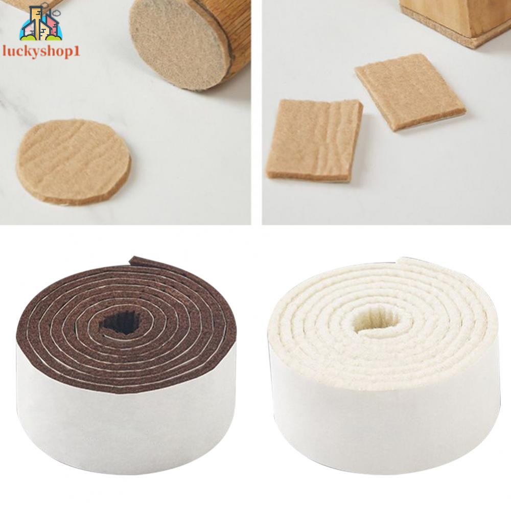 Trắng/nâu chống trượt có thể cắt xén cảm thấy sàn không ồn ào Bảo vệ chống trượt đồ nội thất Foot Mat 1m