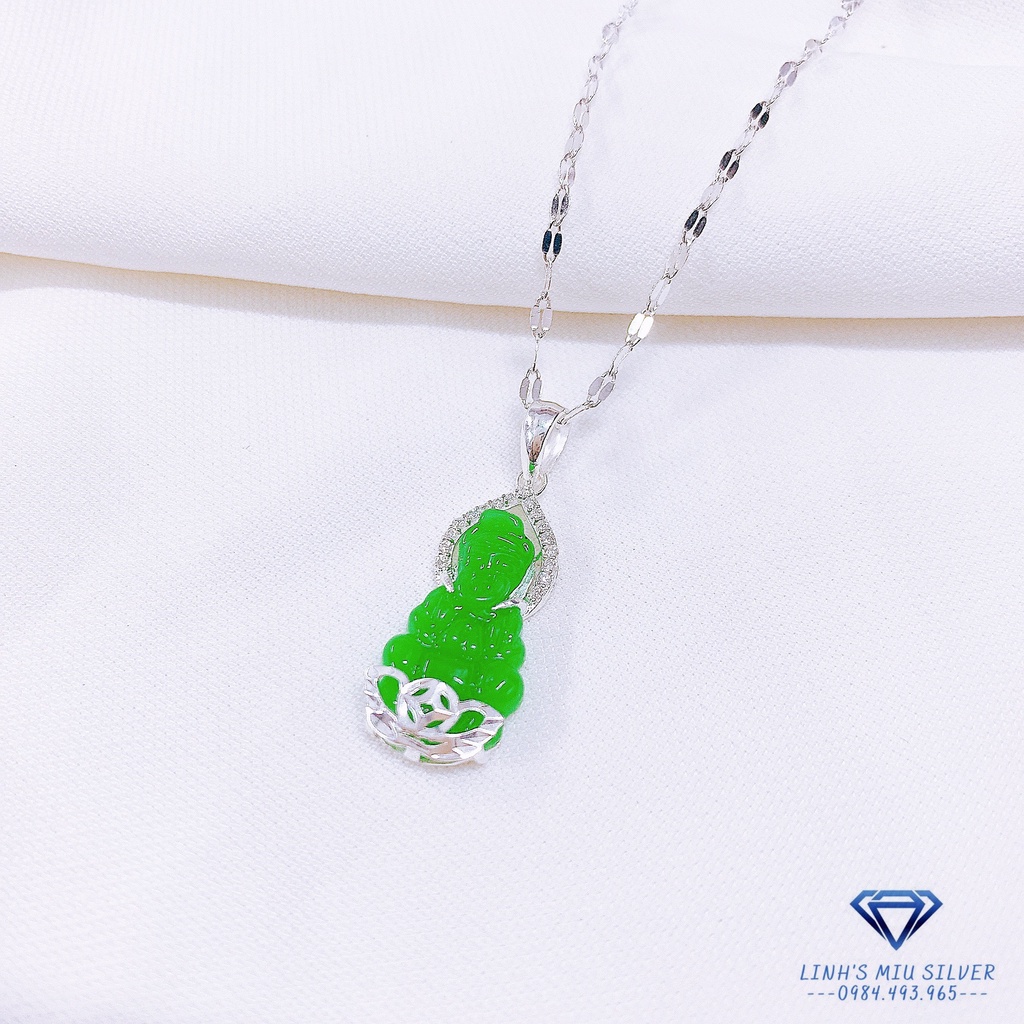 Dây chuyền nữ bạc ta mặt phật LINH MIU SILVER