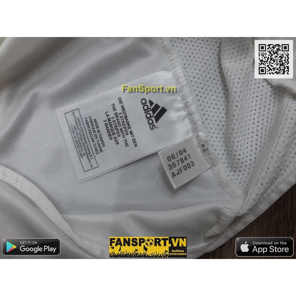 Áo đấu cầu thủ bóng đá Beckham 23 Real Madrid 2004-2005 home shirt jersey white 367841 Adidas size M