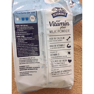 Sữa tươi Devondale vitamin plus 1kg
