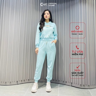 Bộ thể thao áo cutout quần bom Cchat
