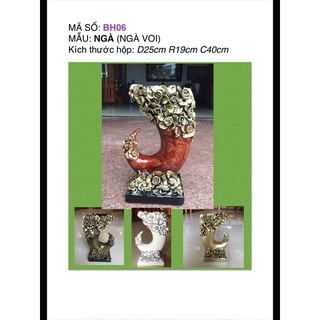 Bình Cắm Hoa Composite Dáng Ngà Voi - Bình Cắm Lông Công, Hoa Lụa / Trang Trí,Decor